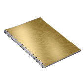 Goud metaal geborsteld ondergrond of textureabstra notitieboek (Rechterzijde)