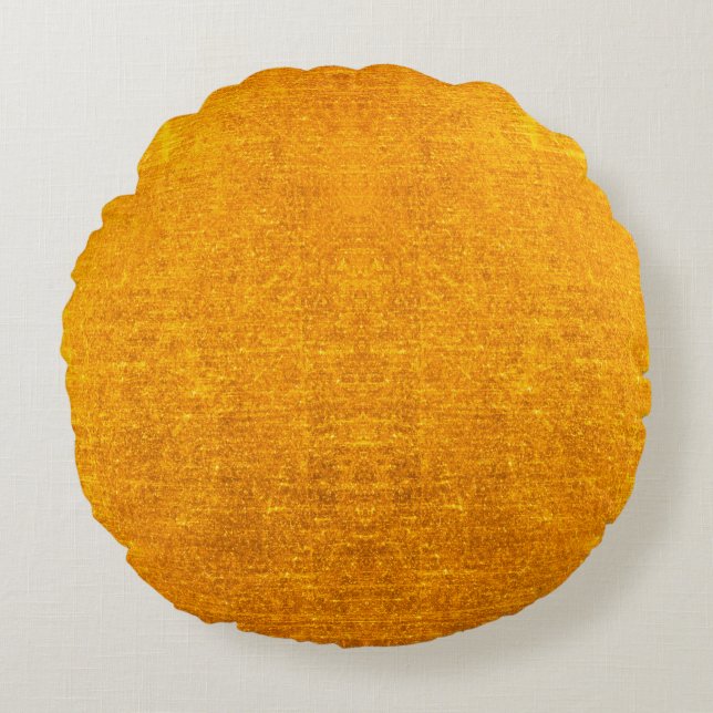 Goud metaal geborsteld ondergrond of textuur van b rond kussen (Voorkant)