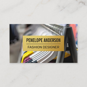 Goud Metaalpatroon   Hangend kledingrek Visitekaartje