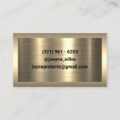 Goud Metallic Achtergrond Visitekaartje (Achterkant)