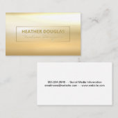 Goud Metallic Achtergrond Visitekaartje (Voorkant / Achterkant)