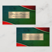 Goud, metallic en grijs | achtergrondmaas visitekaartje (Voorkant / Achterkant)