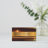 Goud Metallic High Shine Visitekaartje (Staand voorkant)