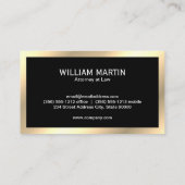 Goud Metallic | Slank | Monogram Visitekaartje (Achterkant)