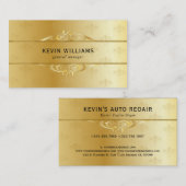 Goud Metallic Textuur Print Visitekaartje (Voorkant / Achterkant)