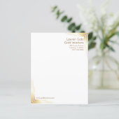 Goud modern briefhoofd (Staand voorkant)