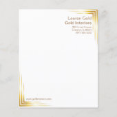 Goud modern briefhoofd (Voorkant)
