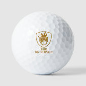 Goud Modern Golfballen (Voorkant)