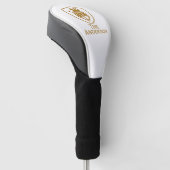 Goud Modern Golfheadcover (Schuin)