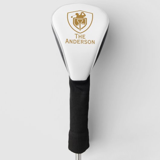 Goud Modern Golfheadcover (Voorkant)