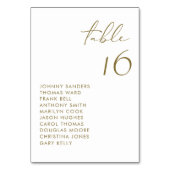 Goud Modern Handgeschreven Script Bruiloft Kaart (Achterkant)