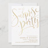 Goud Modern Script Elke leeftijd Verrassing Verjaa Kaart (Voorkant)