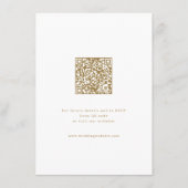 Goud modern script minimalistische bruiloft detail informatiekaartje (Achterkant)