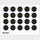 Goud Modern Script SAVE THE DATE Elke kleur Custom Ronde Sticker (Vel)