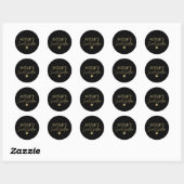 Goud Modern Script SWEET 16 elke kleur Custom Ronde Sticker (Vel)