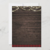 Goud Modern Script Vakantie Party Rustiek Hout Pla Kaart (Achterkant)