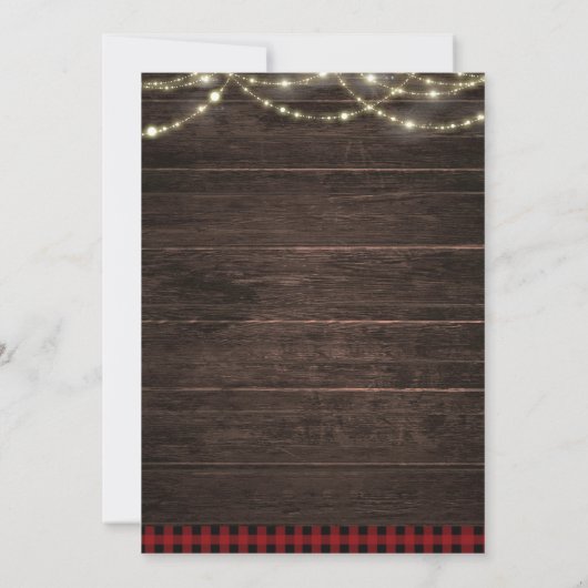 Goud Modern Script Vakantie Party Rustiek Hout Pla Kaart (Achterkant)