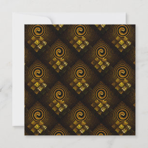 Goud Moderne Boho Elegante Abstracte Kunstpatroon