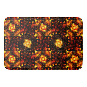 Goud Moderne Boho Elegante Abstracte Kunstpatroon Badmat
