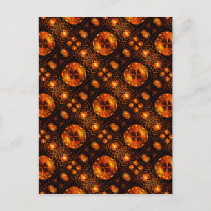 Goud Moderne Boho Elegante Abstracte Kunstpatroon Briefkaart