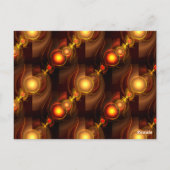 Goud Moderne Boho Elegante Abstracte Kunstpatroon Briefkaart (Achterkant)
