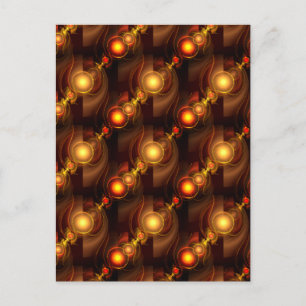 Goud Moderne Boho Elegante Abstracte Kunstpatroon Briefkaart