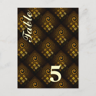 Goud Moderne Boho Elegante Abstracte Kunstpatroon  Briefkaart