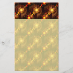 Goud Moderne Boho Elegante Abstracte Kunstpatroon Briefpapier