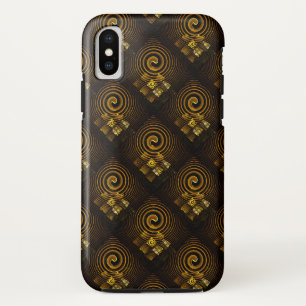 Goud Moderne Boho Elegante Abstracte Kunstpatroon iPhone X Hoesje
