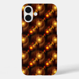 Goud Moderne Boho Elegante Abstracte Kunstpatroon iPhone 16 Plus Hoesje