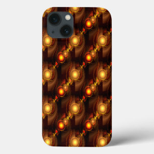 Goud Moderne Boho Elegante Abstracte Kunstpatroon iPhone 13 Hoesje