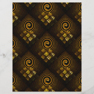 Goud Moderne Boho Elegante Abstracte Kunstpatroon Flyer
