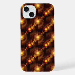 Goud Moderne Boho Elegante Abstracte Kunstpatroon iPhone 15 Plus Case