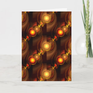 Goud Moderne Boho Elegante Abstracte Kunstpatroon  Kaart