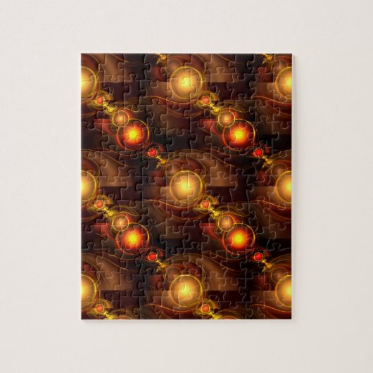 Goud Moderne Boho Elegante Abstracte Kunstpatroon  Legpuzzel (Verticaal)