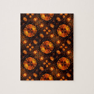 Goud Moderne Boho Elegante Abstracte Kunstpatroon Legpuzzel