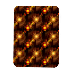 Goud Moderne Boho Elegante Abstracte Kunstpatroon Magneet