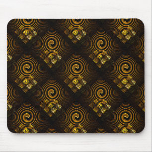 Goud Moderne Boho Elegante Abstracte Kunstpatroon Muismat