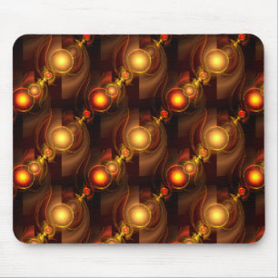 Goud Moderne Boho Elegante Abstracte Kunstpatroon Muismat