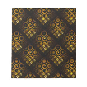 Goud Moderne Boho Elegante Abstracte Kunstpatroon Notitieblok