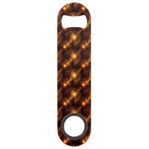 Goud Moderne Boho Elegante Abstracte Kunstpatroon Speed Flessenopener