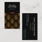 Goud Moderne Boho Elegante Abstracte Kunstpatroon  Visitekaartje (Voorkant / Achterkant)