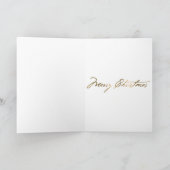 Goud - moderne kerstboom feestdagen kaart (Binnen)