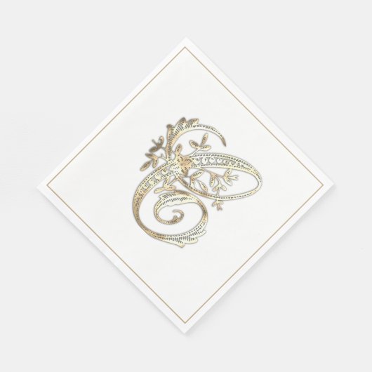 Goud Monogram C Servet (Hoek)