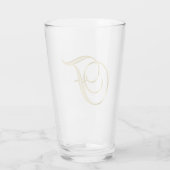 Goud monogram F Glass Glas (Achterkant)