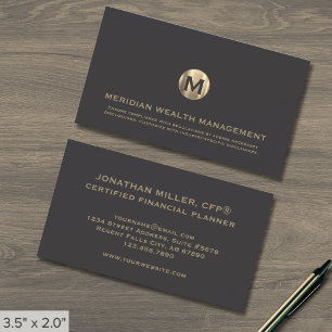 Goud Monogram Financieel Visitekaartje