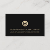 Goud Monogram Financiële Planner Visitekaartje (Voorkant)