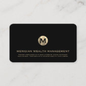 Goud Monogram Financiële Planner Visitekaartje (Voorkant)