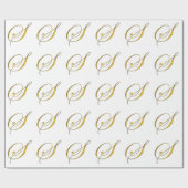 Goud monogram S Cadeaupapier (Vlak)