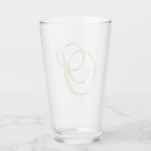 Goud monogram S Glas (Achterkant)